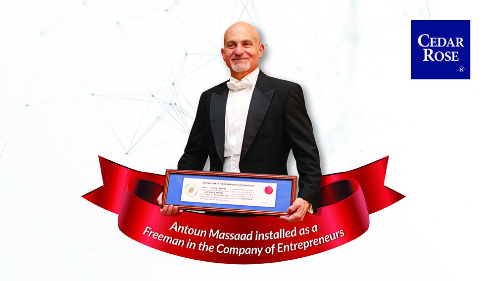Antoun Massaad installed as a Freeman in the Company of Entrepreneurs
